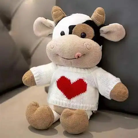 WoolyCow | Kuh mit Pulli Plüschtier