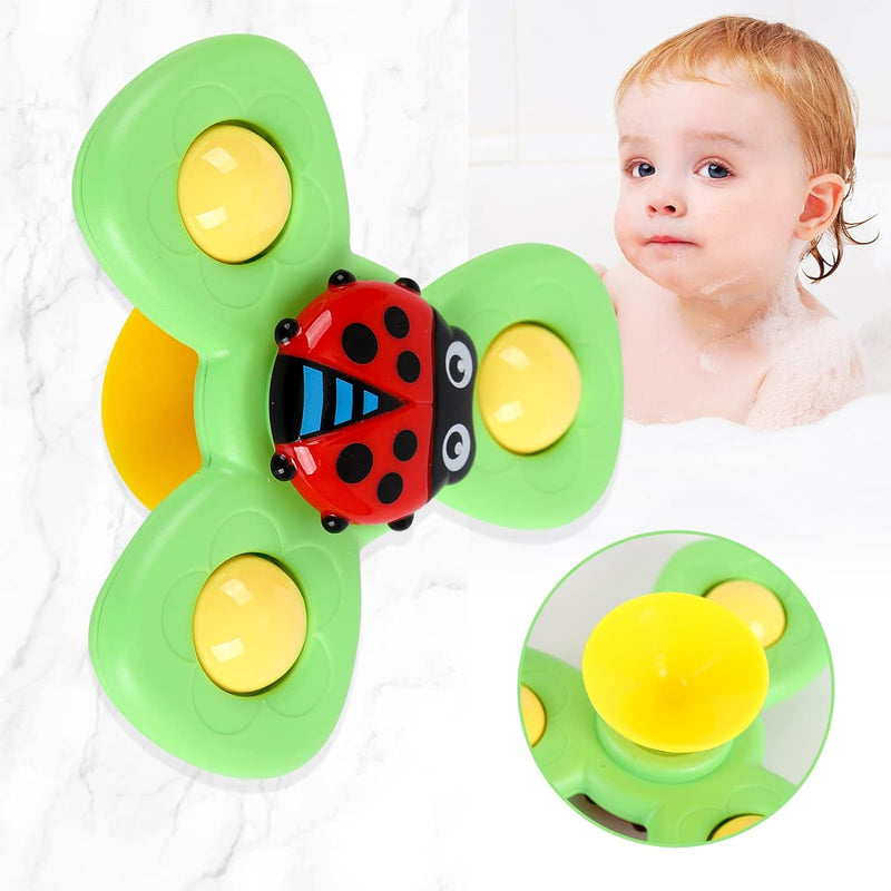 Saugnapf Spinner Spielzeug 3 Stück Baby Badespielzeug