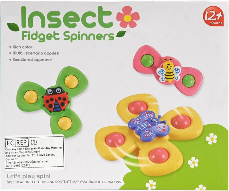 Saugnapf Spinner Spielzeug 3 Stück Baby Badespielzeug