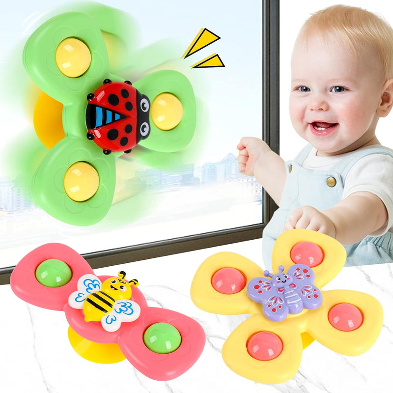 Saugnapf Spinner Spielzeug 3 Stück Baby Badespielzeug