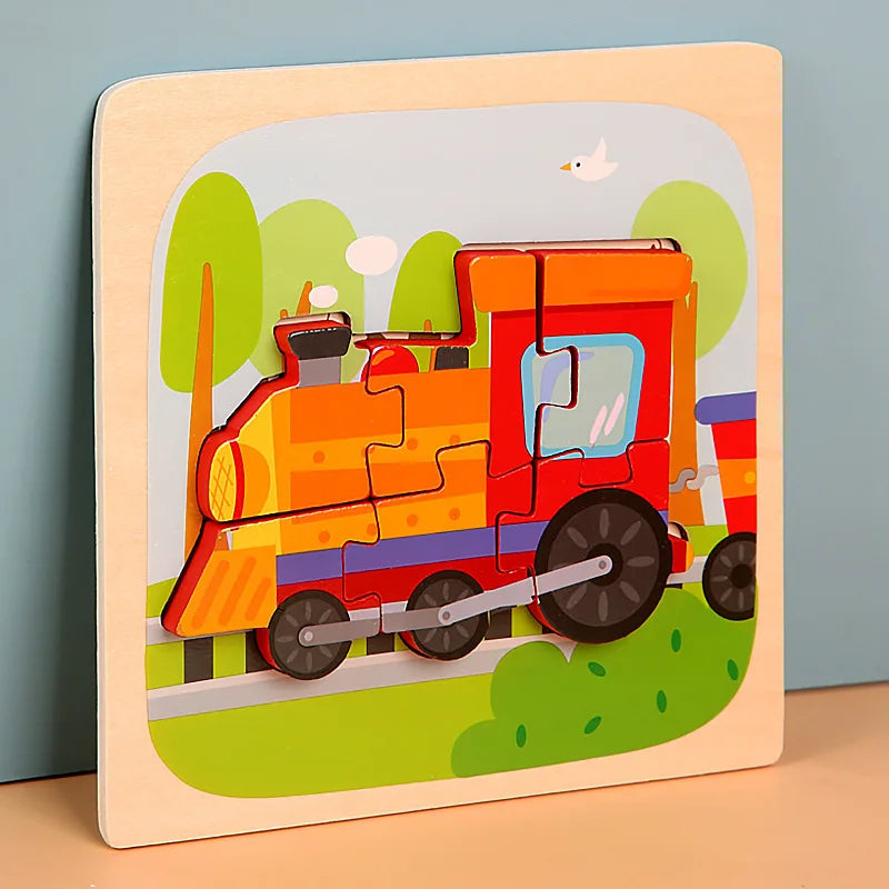 BarnExpress | 3 Bündel Holzpuzzle für Kinder