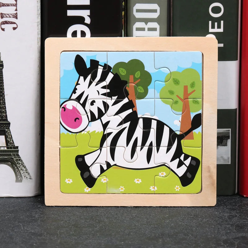 WildStripes | Cartoon Puzzle aus Holz