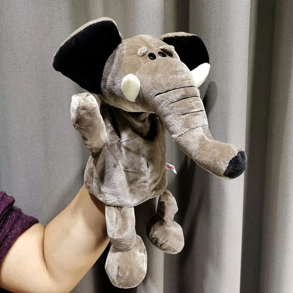 Grauer Elefant | Plüsch Tier Handpuppenspielzeug Für Kinder