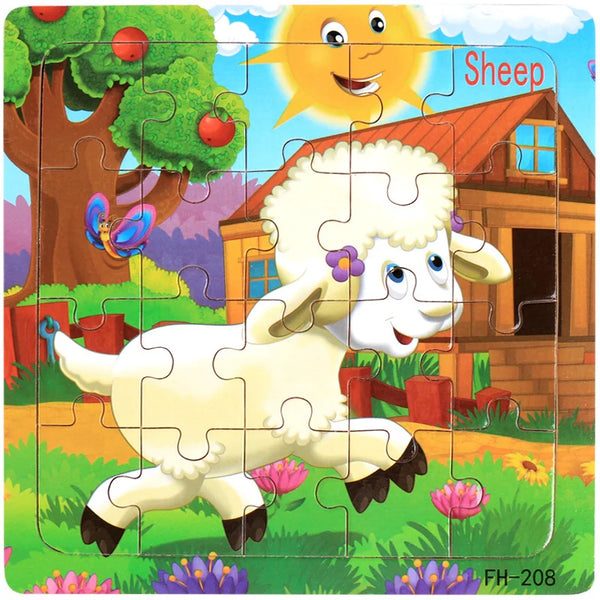 Schaf | Lehrreiches Cartoon-Puzzle-Spielzeug für Babys mit Tieren für Kinder