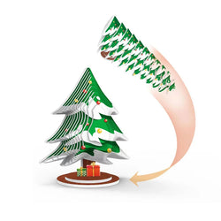 Weihnachtsbaum | Cartoon 3D Papierpuzzle für Kinder