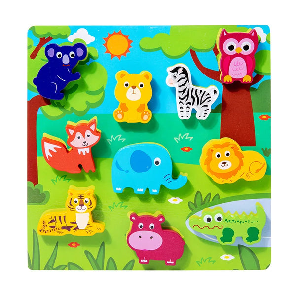 Zoo Tiere Früherziehung Puzzle für Kinder | Bundle von 3