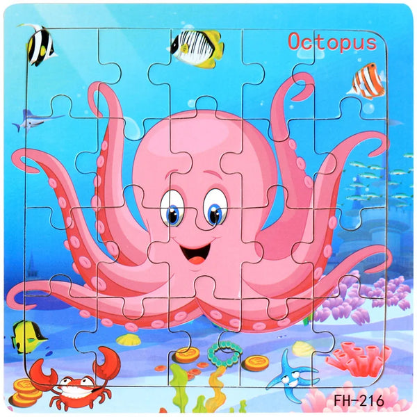 Oktopus | Lehrreiches Cartoon-Puzzle-Spielzeug für Babys mit Tieren für Kinder