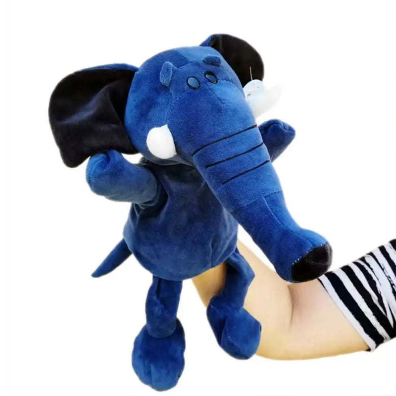 Blauer Elefant | Plüsch Tier Handpuppenspielzeug Für Kinder