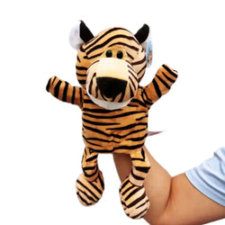 Gelber Tiger | Plüsch Tier Handpuppenspielzeug Für Kinder