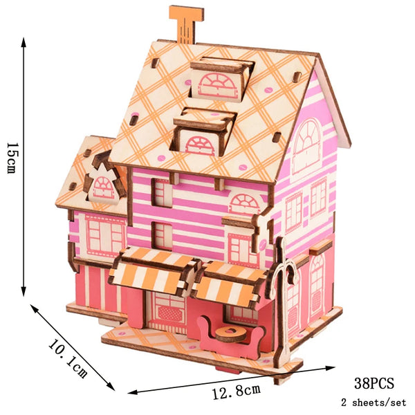 Lern-Holzpuzzle-Bau-Spielzeug für Kinder | Bundle von 3