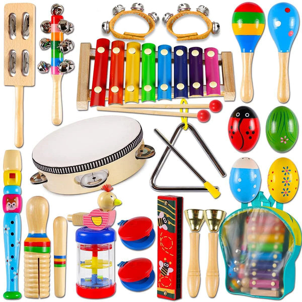 Bildende Holzmusikinstrumente für Kinder | Bundle aus 3