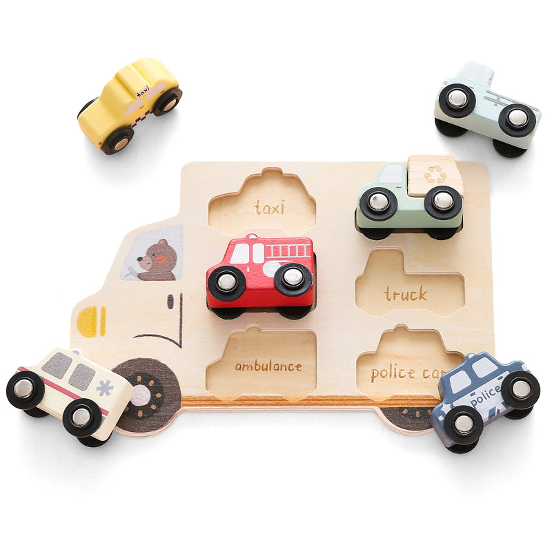 Pädagogisches Montessori Holzpuzzle für Kinder | Bundle von 3