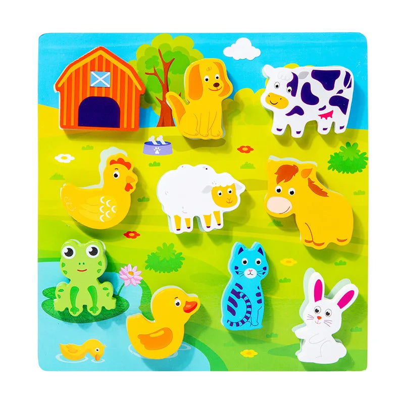 Zoo Tiere Früherziehung Puzzle für Kinder | Bundle von 3