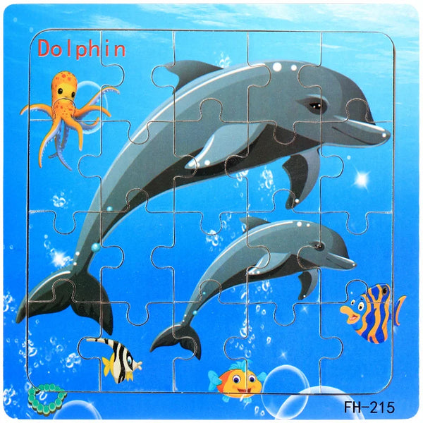 Lernspielzeug Cartoon-Baby-Tier-Puzzle | Set aus 2