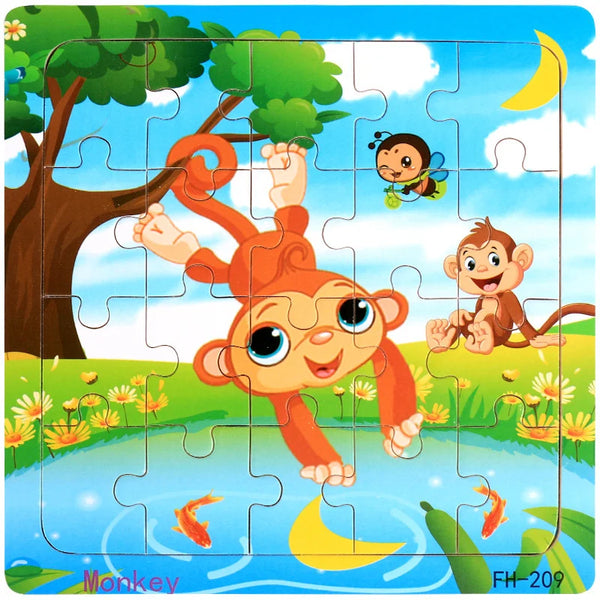 Lehrreiches Cartoon-Puzzle-Spielzeug für Kinder | Set aus 3