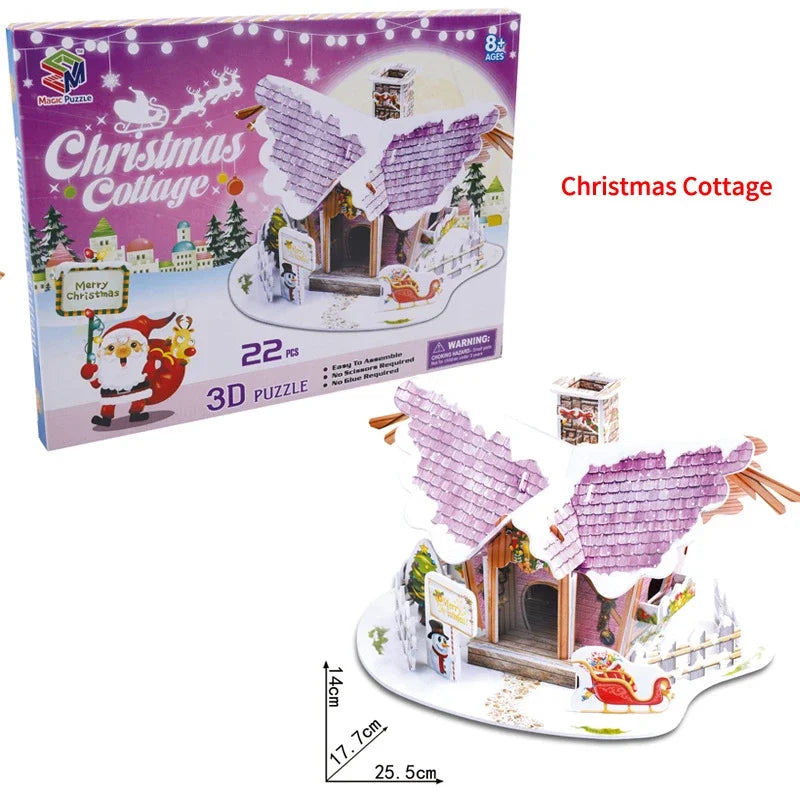 Weihnachts-Lernspielzeug-Puzzle | Set aus 2