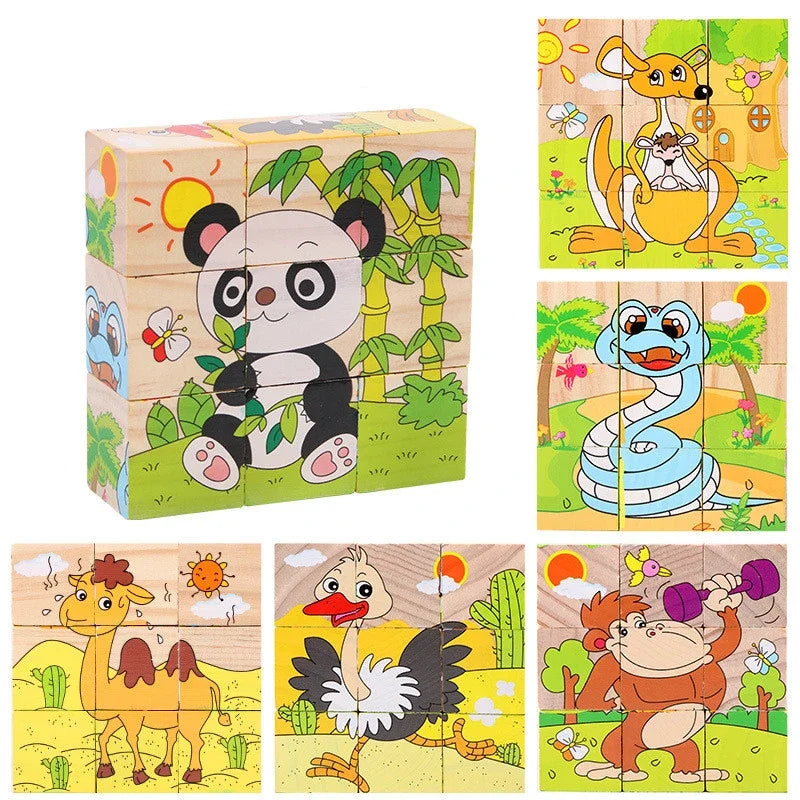 Wild & Wundervoll Holzbausteine-Puzzle für Kinder | 3er-Bundle