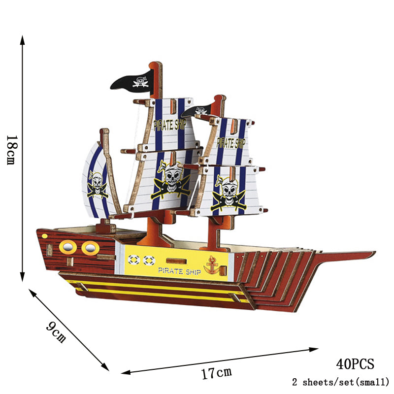 WarriorVessel | Segelschiff Holzpuzzle