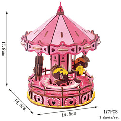 WoodenFairground | Holz 3D-Puzzle DIY Baukasten