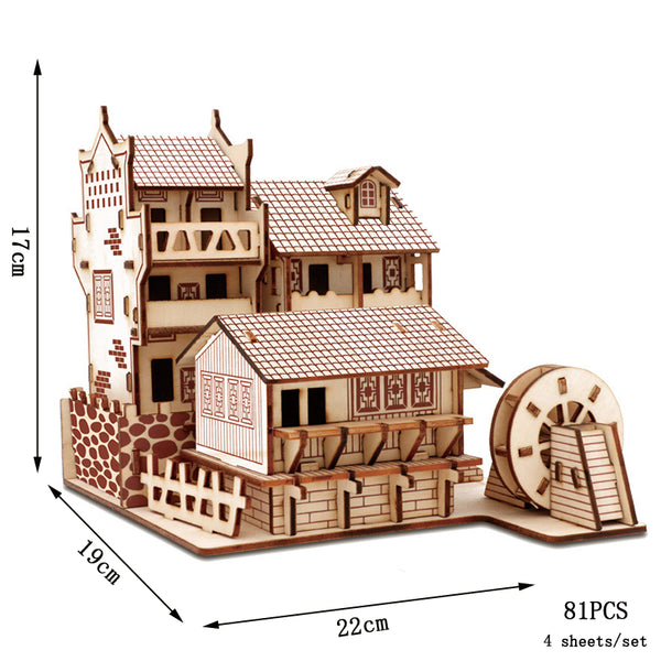 PhoenixTown | Holz 3D-Puzzle DIY Baukasten