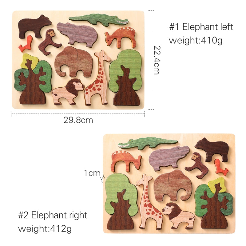 WildwoodWhimsy | 3D Holz Tiere Jigsaw Puzzle