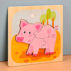 SniffySort | 3D-Puzzle Schwein aus Holz