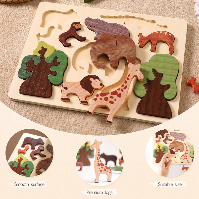 WildwoodWhimsy | 3D Holz Tiere Jigsaw Puzzle