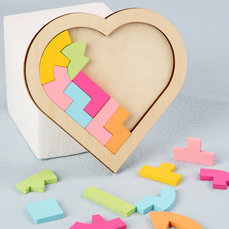 TangramHearts | 3D-Puzzle aus Holz