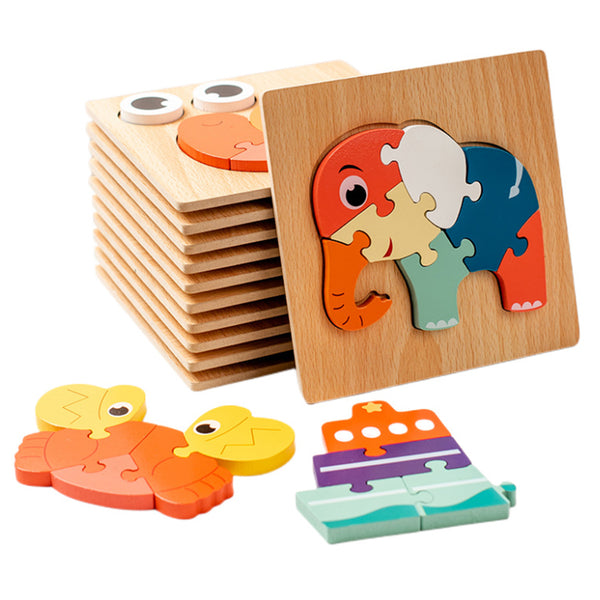 WizzyWoofers |  3D Elefant Holzpuzzle