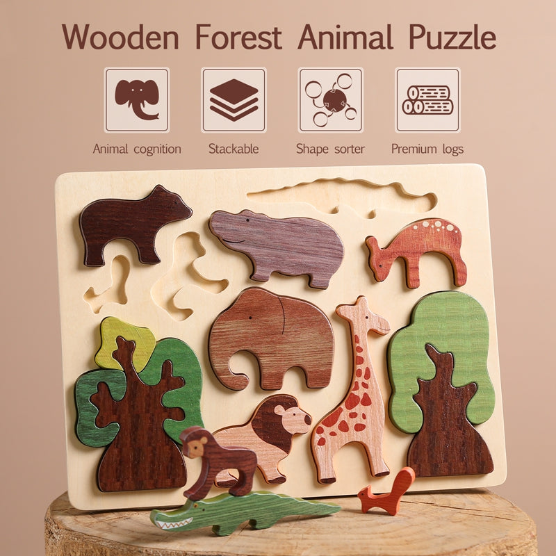 WildwoodWhimsy | 3D Holz Tiere Jigsaw Puzzle