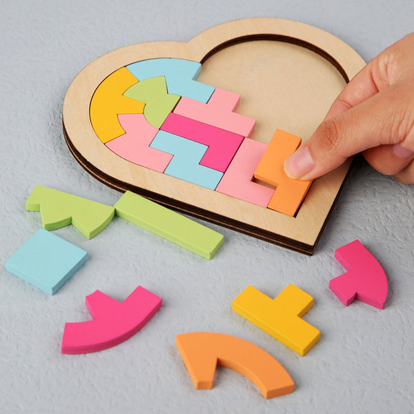 TangramHearts | 3D-Puzzle aus Holz