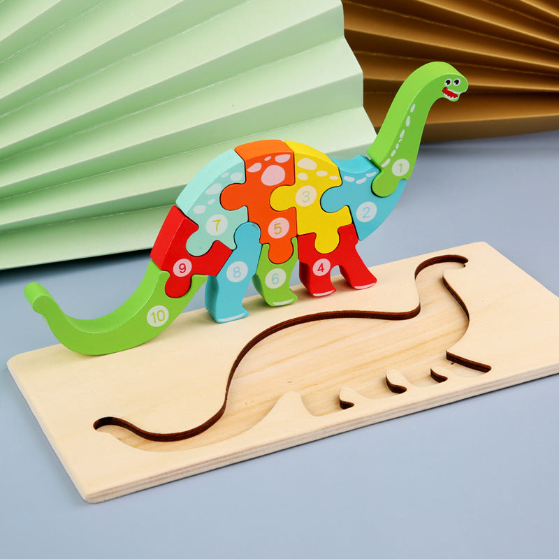 DinoDomino | Hölzerne Dinosaurier 3D Puzzles