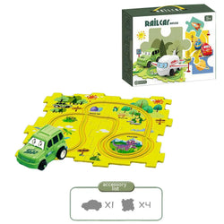 JurassicJam | Puzzle-Rennfahrer dinoszaur Set