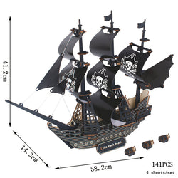 BlackPirates | Segelschiff Holzpuzzle